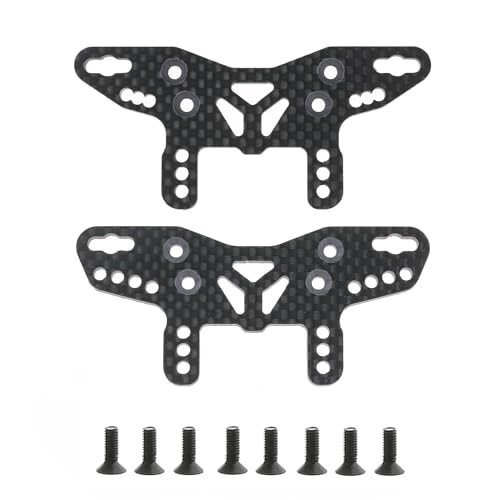 JOYSOG Stoßdämpferhalterung aus Kohlefaser vorne und hinten, für Tamiya 1/10 XM-01 RC Absorber Dämpferhalterung JOYSOG Stoßdämpferhalterung aus Kohlefaser vorne und hinten, für Tamiya 1/10 XM-01 RC Absorber Dämpferhalterung von JOYSOG