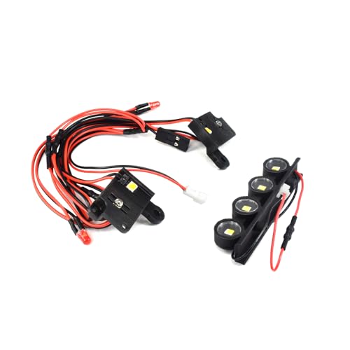 JOYSOG Trx4m k10 Licht-Kit, RC Auto Dachlicht/vorne hinten LED-Licht für Traxxas 1/18 Trx4m K10 RC Crawler Auto Upgrade Teile (RC-Dachlichter + vordere hintere LED-Licht) von JOYSOG