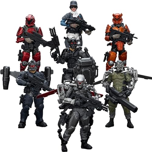 JOYTOY 1/18 Actionfigur, jährliches Armee-Baumeister-Promotion-Pack, Figuren-Set mit 7 Figuren, 7,6 cm große Sammel-Actionfiguren-Kits von JOYTOY
