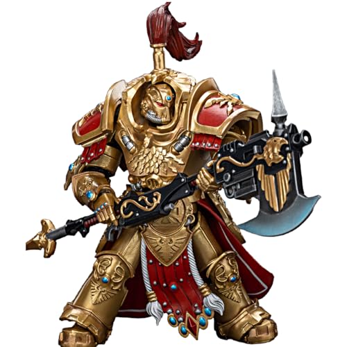 JOYTOY 1/18 Actionfigur Warhammer 40.000 Adeptus Custodes Allarus Custodian mit Castellan Axt Vorbestellung 14 cm Sammel-Actionfiguren-Kits von JOYTOY