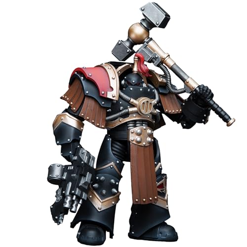 JOYTOY 1/18 Actionfigur Warhammer 40k Sons of Horus Justaerin Terminator Squad Justaerin mit Donnerhammer, 12,7 cm hoch, bewegliches Modell, Sammelfigur JOYTOY 1/18 Actionfigur Warhammer 40k Sons of Horus Justaerin Terminator Squad Justaerin mit Donnerhammer, 12,7 cm hoch, bewegliches Modell, Sammelfigur von JOYTOY