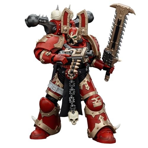 JOYTOY 1/18 Warhammer 40k, World Eaters Khorne Berzerker 6, 13 cm Sammelfigur, 15 Jahre und älter, Die perfekte Wahl für Fans und Sammler von JOYTOY