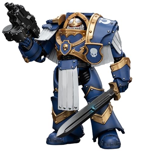 JOYTOY 1/18 Warhammer The Horus Heresy, Ultramarines Cataphractii Terminator Squad Sergeant with Power Sword, 13 cm Sammelfigur,15 Jahre und älter von JOYTOY