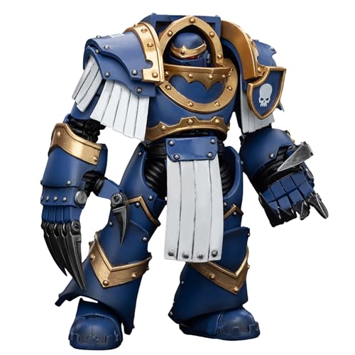 JOYTOY 1/18 Warhammer The Horus Heresy, Ultramarines Cataphractii Terminator Squad Terminator with Lightning Claws, 13 cm Sammelfigur,15 Jahre und älter von JOYTOY