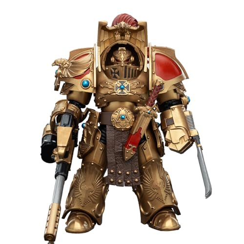 JOYTOY Actionfigur 1/18 Warhammer The Horus Heresy Legio Custodes Aquilon Terminator Squad Aquilon with Infernus Firepike Collection Model Birthday Gifts von JOYTOY