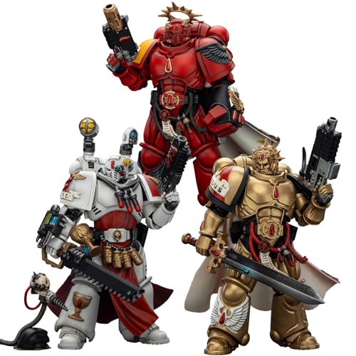 JOYTOY Blood Angels Captain Sanguinary Priest 3 Stück Warhammer 40K 1/18 Actionfiguren Captain Sanguinary Priester Sammlermodell 12,4 cm Geburtstagsgeschenke Vorbestellung im September von JOYTOY