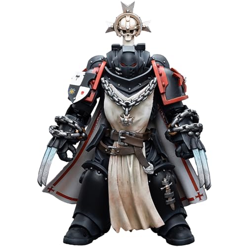 JOYTOY JT3822 40K 1/18 Action Figur Spielzeug, Black Templars Primaris Sword Brethren Alberic, 4-Zoll Geschenk für Action Figure Enthusiasten und Sammler (MSS-3822) von JOYTOY