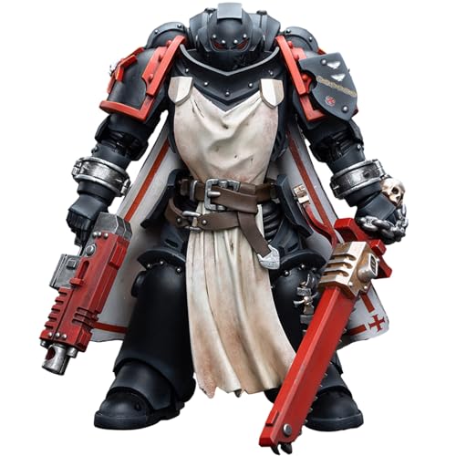 JOYTOY JT3846 40K 1/18 Action Figur Spielzeug, Black Templars Primaris Sword Brethren Harmund, 4-Zoll Geschenk für Action Figure Enthusiasten und Sammler (MSS-3846) von JOYTOY