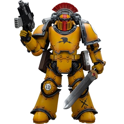JOYTOY JT9046 40K 1/18 Action Figur Spielzeug, Imperial Fists Legion MkIII Tactical Squad Sergeant with Power Sword, 4-Zoll Geschenk für Action Figure Enthusiasten und Sammler von JOYTOY