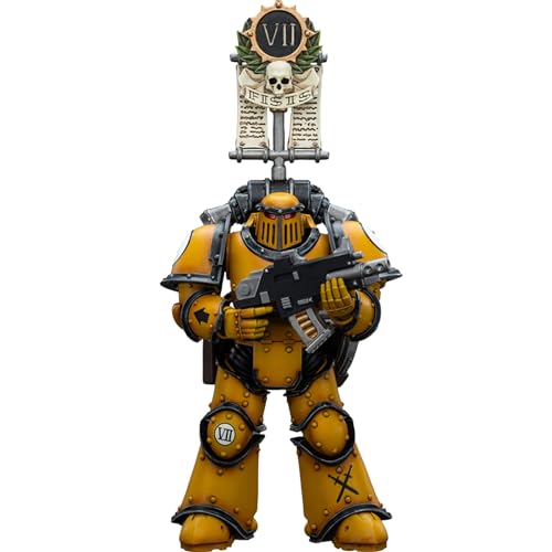 JOYTOY JT9053 40K 1/18 Action Figur Spielzeug, Imperial Fists Legion MkIII Tactical Squad Legionary with Legion Vexilla, 4-Zoll Geschenk für Action Figure Enthusiasten und Sammler von JOYTOY