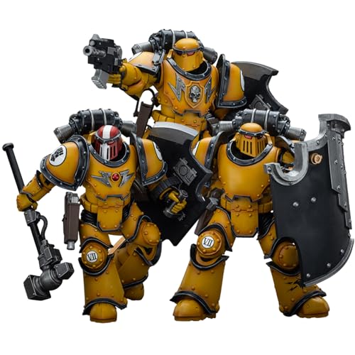 JOYTOY JT9107+JT9114+JT9121 Warhammer 40K The Imperial Fists, Imperial Fists Legion MkIII Tactical Team DREI Personen Gruppe 1/18 Action Figuren Set von JOYTOY