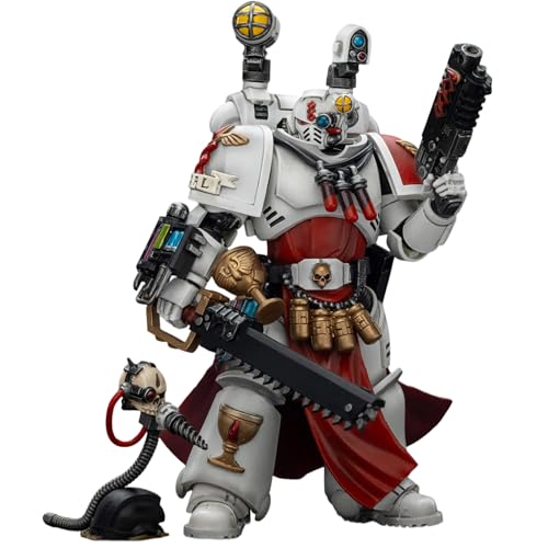 JOYTOY Sanguinary Priest Warhammer 40K 1/18 Actionfiguren Blood Angels Sanguinary Priester mit schwerer Bolzenpistole, Kettenschwert und Narthecium Sammlermodell 12,1 cm Geburtstagsgeschenke von JOYTOY
