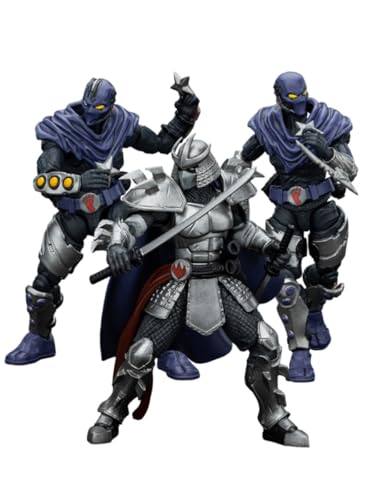 JOYTOY TMNT Actionfiguren im Maßstab 1:18 – 10,2 cm, bewegliche Gelenke und abnehmbare Waffen, tolles Geschenk für Anime-Filmfans und Sammler von JOYTOY