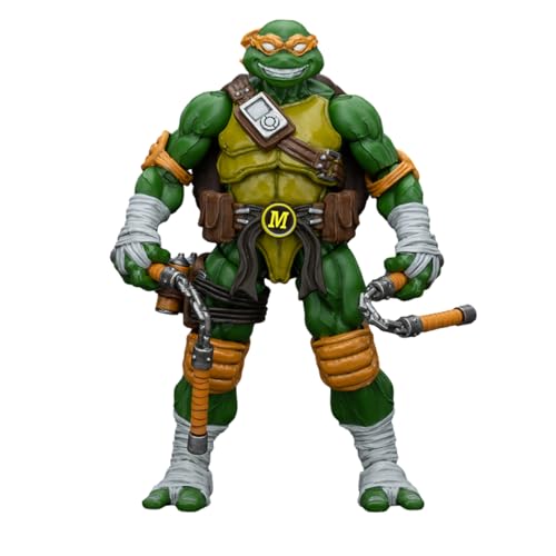 JOYTOY TMNT-Michelangelo Actionfiguren im Maßstab 1:18, 10,6 cm, bewegliche Gelenke und abnehmbare Waffen, tolles Geschenk für Anime-Filmfans und Sammler JOYTOY TMNT-Michelangelo Actionfiguren im Maßstab 1:18, 10,6 cm, bewegliche Gelenke und abnehmbare Waffen, tolles Geschenk für Anime-Filmfans und Sammler von JOYTOY
