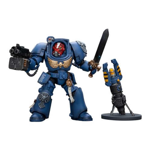 JOYTOY Warhammer 40,000 1/18 Action Figure Ultramarines Terminator Squad Sergeant with Power Sword and Teleport Homer Collection Model Geburtstagsgeschenke von JOYTOY