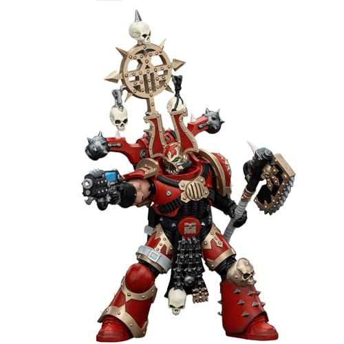 JOYTOY Warhammer 40,000 1/18 Action Figure World Eaters Khorne Berzerker with Berzerker lcon Collection Model Geburtstagsgeschenke von JOYTOY