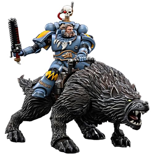 JOYTOY Warhammer 40.000 1/18 Actionfigur Space Wolves Thunderwolf Cavallerry Frode 12,6 cm Sammel-Actionfiguren-Kits von JOYTOY