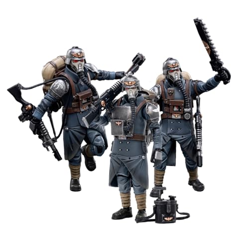 JOYTOY Warhammer 40K 1/18 Actionfigur Astra Militarum Death Korps of Krieg Veteran Squad Set of 3 Collections Toy von JOYTOY