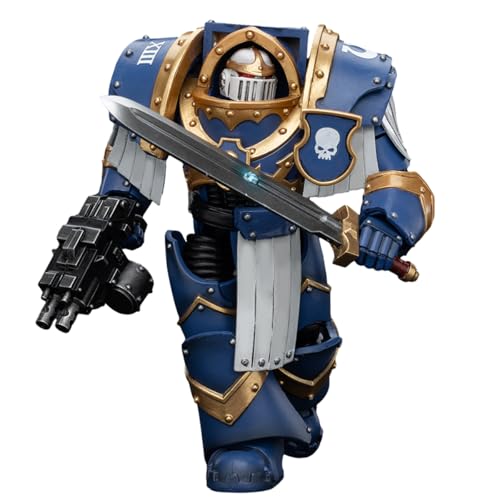 JOYTOY Warhammer 40K 1/18 Actionfigure Ultramarines Cataphractii Terminator Squad Sergeant with Power Sword Collection Model Geburtstagsgeschenke von JOYTOY