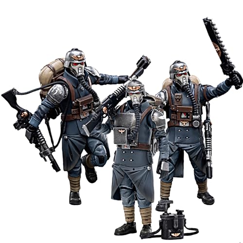 JOYTOY Warhammer 40K 1/18 Actionfiguren Astra Militarum Death Korps of Krieg Veteran Squad 3 Stück Sammelmodell Geburtstagsgeschenk Vorbestellung von JOYTOY