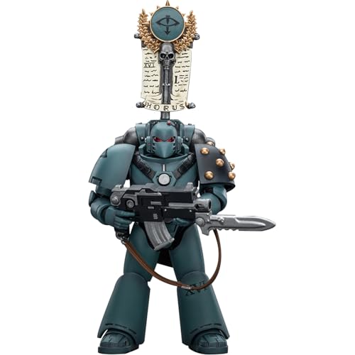 JOYTOY Warhammer 40K The Horus Heresy, JT9480 Sons of Horus MKVI Tactical Squad Legionary with Legion Vexilla 1/18 Action Figur von JOYTOY