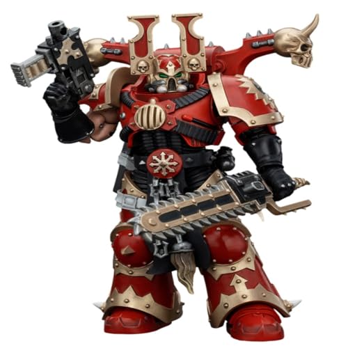 JOYTOY Warhammer 40K World Eaters Khorne Berzerker 5, 12,7 cm, Maßstab 1/18, Sammel-Actionfigur mit exquisitem Design, Geschenke für Fans und Sammler JOYTOY Warhammer 40K World Eaters Khorne Berzerker 5, 12,7 cm, Maßstab 1/18, Sammel-Actionfigur mit exquisitem Design, Geschenke für Fans und Sammler von JOYTOY