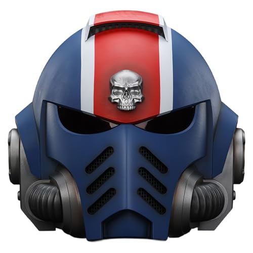 JOYTOY Warhammer 40k 1/1 Actionfigur Ultramarines Lieutenant Titus' MKX Helm Replika (Maßstab 1:1), tragbarer MkX-Helm, 30 cm, Sammlerstück, Spielzeug für Kinder ab 15 Jahren und Erwachsene von JOYTOY