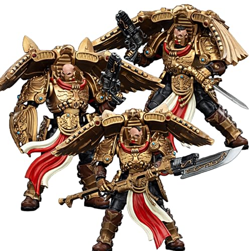 JOYTOY Warhammer 40k 1/18 Actionfigur, Legio Custodes Custodian Venatari Squad Squad, Set mit 3 Figuren, Sammlerstück, Geschenk, Spielzeug für Kinder ab 15 Jahren und Erwachsene, 12,6 cm Vorbestellung von JOYTOY