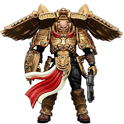 JOYTOY Warhammer 40k 1/18 Actionfigur, Legio Custodes Custodian Venatari Squad Venatari mit kenetischem Zerstörer, 2 Sammlerstücke, Spielzeug für Kinder ab 15 Jahren und Erwachsene, 12,6 cm von JOYTOY