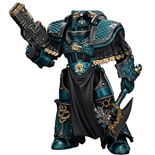 JOYTOY Warhammer 40k 1/18 Actionfigur Alpha Legion Lernaean Terminator mit Volkite Ladegerät, Sammlerstück, Spielzeug für Kinder ab 15 Jahren und Erwachsene, 13,7 cm JOYTOY Warhammer 40k 1/18 Actionfigur Alpha Legion Lernaean Terminator mit Volkite Ladegerät, Sammlerstück, Spielzeug für Kinder ab 15 Jahren und Erwachsene, 13,7 cm von JOYTOY