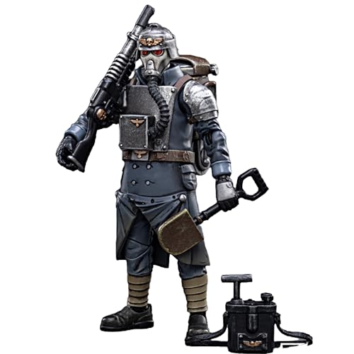 JOYTOY Warhammer 40k 1/18 Actionfigur Astra Militarum Death Korps of Krieg Veteran Squad Guardsman Demolitions Specialist 10,2 cm Sammlerstück, Spielzeug für Kinder ab 15 Jahren und Erwachsene von JOYTOY