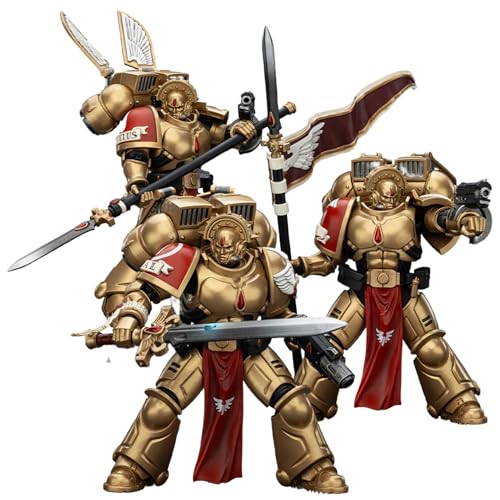 JOYTOY Warhammer 40k 1/18 Actionfigur Blood Angels Sanguinary Guard Set mit 3 Figuren, Sammlerstück, Spielzeug für Kinder ab 15 Jahren und Erwachsene, 12,3 cm Vorbestellung von JOYTOY