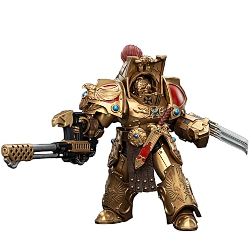JOYTOY Warhammer 40k 1/18 Actionfigur Legio Custodes Aquilon Terminator Squad Aquilon mit Infernus Firepike Sammlergeschenke, Spielzeug für Kinder ab 15+ und Erwachsene 5,4 Zoll Vorbestellung von JOYTOY