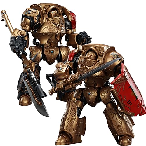 JOYTOY Warhammer 40k 1/18 Actionfigur Legio Custodes Contemptor Dreadnought Set mit 2 Figuren, Sammlerstück, Spielzeug für Kinder ab 15 Jahren und Erwachsene, 25 cm von JOYTOY
