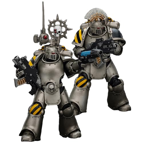 JOYTOY Warhammer 40k 1/18 Actionfigur Lron Warriors MKlll Tactical Sergeant und Tactical Legionary mit Nuncio-vox Set mit 2 Figuren, Sammlerstück, Spielzeug für Kinder ab 15 Jahren und Erwachsene von JOYTOY