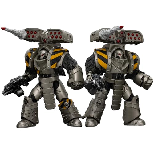 JOYTOY Warhammer 40k 1/18 Actionfigur Lron Warriors Tyrant Siege Terminator und Tyrant Siege Master Terminator Set mit 2 Figuren, Sammlerstück, Spielzeug für Kinder ab 15 Jahren und Erwachsene, 13,7 von JOYTOY