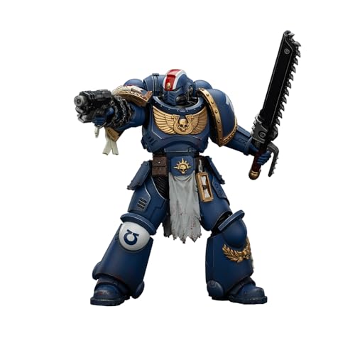 JOYTOY Warhammer 40k Space Marine 2, 1/18 Uitramarines Lieutenant Titus Action Figur Collect Model von JOYTOY