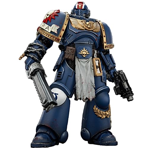 JOYTOY Warhammer 40k Space Marine 2,1/18 Actionfigur Ultramarines Lieutenant Titus-Sammler-Edition, 12,7 cm, Sammlerstück, Spielzeug für Kinder ab 15 Jahren und Erwachsene von JOYTOY