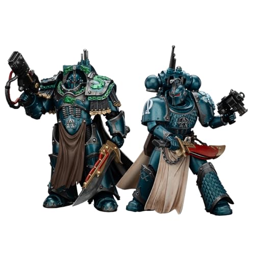 JOYTOY Warhammer The Horus Heresy Alpha Legion 1/18 Action Figure Alpha Legion Legion Praetor with Power Sword and Alpha Legion Legion Praetor in Cataphractii Terminator Armour von JOYTOY