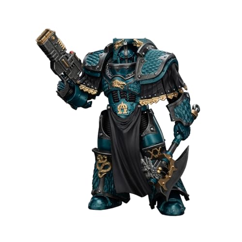 JOYTOY Warhammer The Horus Heresy Alpha Legion 1/18 Actionfigur Alpha Legion Lernaean Terminator mit Volkite Ladegerät von JOYTOY