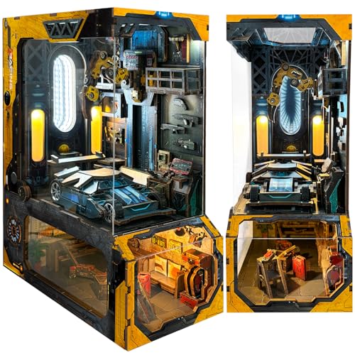 Book Nook DIY Kit, JOYTREKY Puppenhaus Holz 3D Puzzle Buchstützen aus Holz Booknook Miniatur Haus Kit mit Möbeln und LED-Licht Geschenke für Teenager Punk-Stil Book Nook DIY Kit, JOYTREKY Puppenhaus Holz 3D Puzzle Buchstützen aus Holz Booknook Miniatur Haus Kit mit Möbeln und LED-Licht Geschenke für Teenager Punk-Stil von JOYTREKY