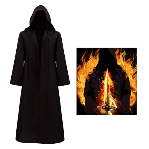 JOYUE Umhang mit Kapuze Halloween Kostüm Herren Robe, Mittelalter Cape Herren Kapuzen Cape Gewand Jedi Hoodies Umhang Erwachsene, Vampir Cape Umhang für Halloween Karneval Cosplay Party (Braun, XXL) JOYUE Umhang mit Kapuze Halloween Kostüm Herren Robe, Mittelalter Cape Herren Kapuzen Cape Gewand Jedi Hoodies Umhang Erwachsene, Vampir Cape Umhang für Halloween Karneval Cosplay Party (Braun, XXL) von JOYUE