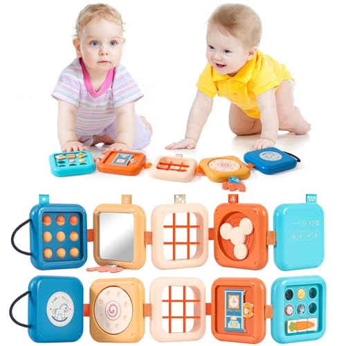JOYVOVO Busy Board für 1-3 Jahre, Baby Flugzeug Reisespielzeug, 8 in 1 Montessori Spielzeug für Babys, Motorikspielzeug ab 1 Jahr für Kleinkinder, Jungen Mädchen von JOYVOVO