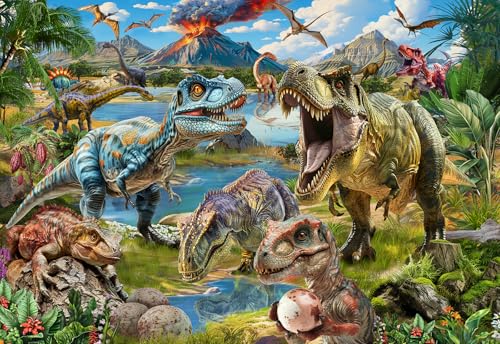 JOYZEXY - Puzzle für Kinder von 4-6-8-10 Jahren, Dinosaurier-Welt-Puzzle, Jurassische Landschaftspuzzle, Lernspielzeug, Geschenke für Jungen und Mädchen von JOYZEXY