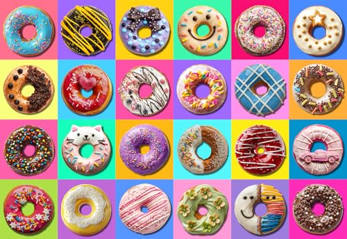 JOYZEXY Puzzle für Kinder von 4 bis 8 bis 10 Jahren, Mädchen, 100 Stück, buntes Donut-Puzzle, Lernspielzeug, Geschenke für 4, 5, 6, 7, 8-10 Jahre JOYZEXY Puzzle für Kinder von 4 bis 8 bis 10 Jahren, Mädchen, 100 Stück, buntes Donut-Puzzle, Lernspielzeug, Geschenke für 4, 5, 6, 7, 8-10 Jahre von JOYZEXY