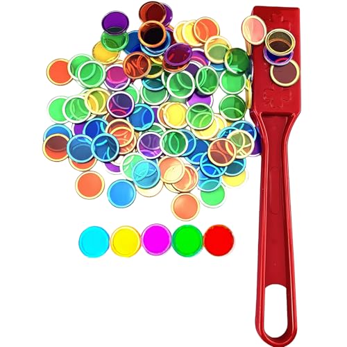JOZMMZEOOA Magnetstab Bingo Chips Set,Magnetischer Bingostab Leuchttisch Kinder Spiel Rot Magnetstab,mit Spielchips 100 BingoChips und 1 Bingo Stift,17mm Plastikchips,für Mathe Üben Spielchips JOZMMZEOOA Magnetstab Bingo Chips Set,Magnetischer Bingostab Leuchttisch Kinder Spiel Rot Magnetstab,mit Spielchips 100 BingoChips und 1 Bingo Stift,17mm Plastikchips,für Mathe Üben Spielchips von JOZMMZEOOA