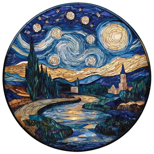Starry Night Forest HOL-Rätsel - Herausfordernde unregelmäßige Form, lebendige gemischte Farben, robuste Faserplatte-Konstruktion - Familien-Spielabend- und Weihnachts-Geburtstagsgeschenk Starry Night Forest HOL-Rätsel - Herausfordernde unregelmäßige Form, lebendige gemischte Farben, robuste Faserplatte-Konstruktion - Familien-Spielabend- und Weihnachts-Geburtstagsgeschenk von JOZYSH