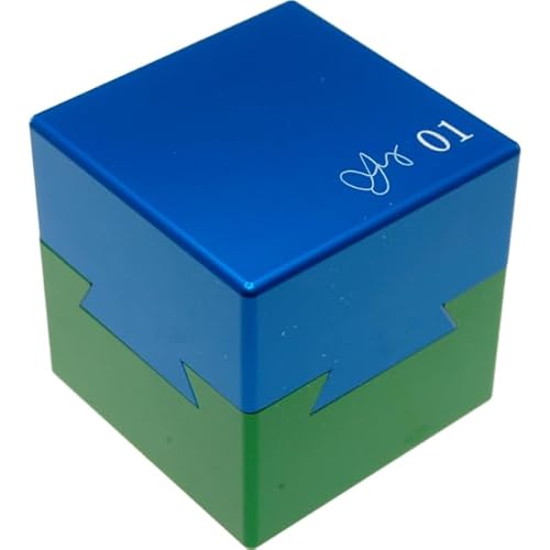 Dovetail Cube Puzzle 01 - Eloxiertes Aluminium von Wil Strijbos, Streetwise Dovetail Cube Puzzle 01 - Eloxiertes Aluminium von Wil Strijbos, Streetwise von JP GAMES LTD