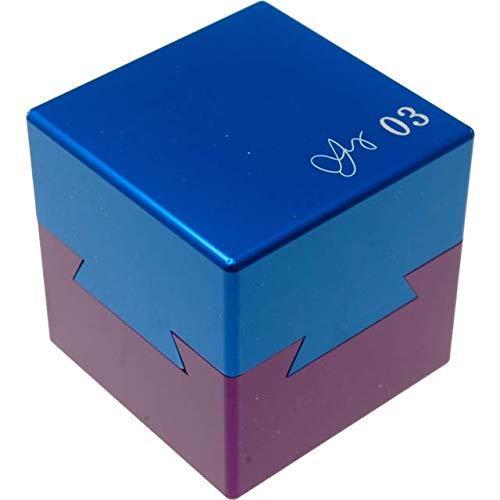 Dovetail Cube Puzzle 03 - Eloxiertes Aluminium von Wil Strijbos, Streetwise Dovetail Cube Puzzle 03 - Eloxiertes Aluminium von Wil Strijbos, Streetwise von JP GAMES LTD