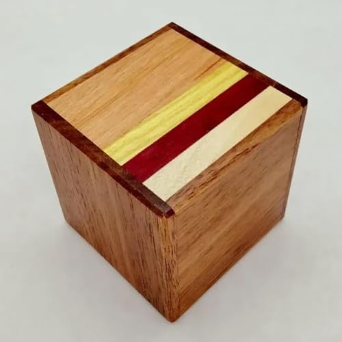 Five Wood Cube Puzzle-Box – Sammlerstück, klein, 54 mm, japanische Trickbox für Erwachsene, ab 14 Jahren von JP GAMES LTD